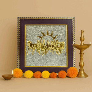 Seven Horses on Pyrite Dust Frame